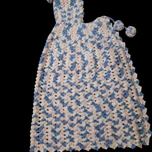 Crochet Baby Blanket- Blue and Pink